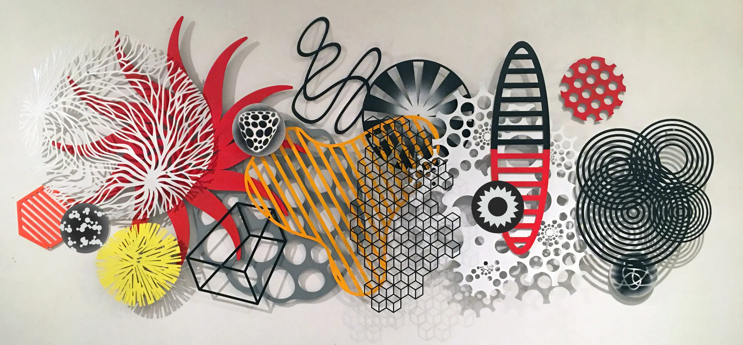 New installation for exhibit, Approaching Vibrancy, curated by Mary Birmingham and Sarah Walko of The visual arts center of NJ.