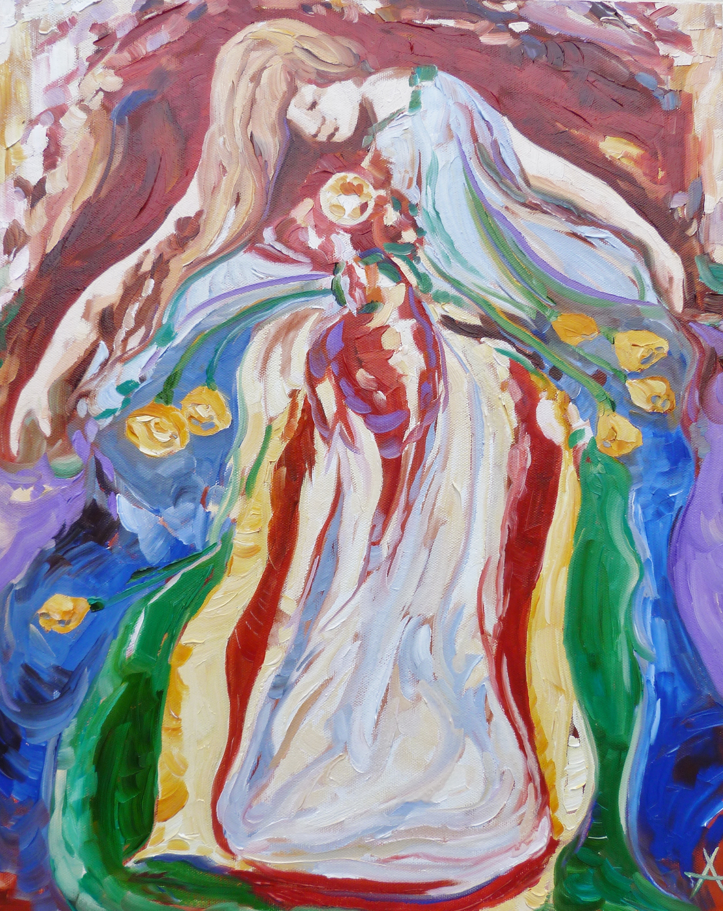 SOLD, The Goddess Brigid, Copyright 2012 Hirschten, Oil on Canvas, 16" x 20"