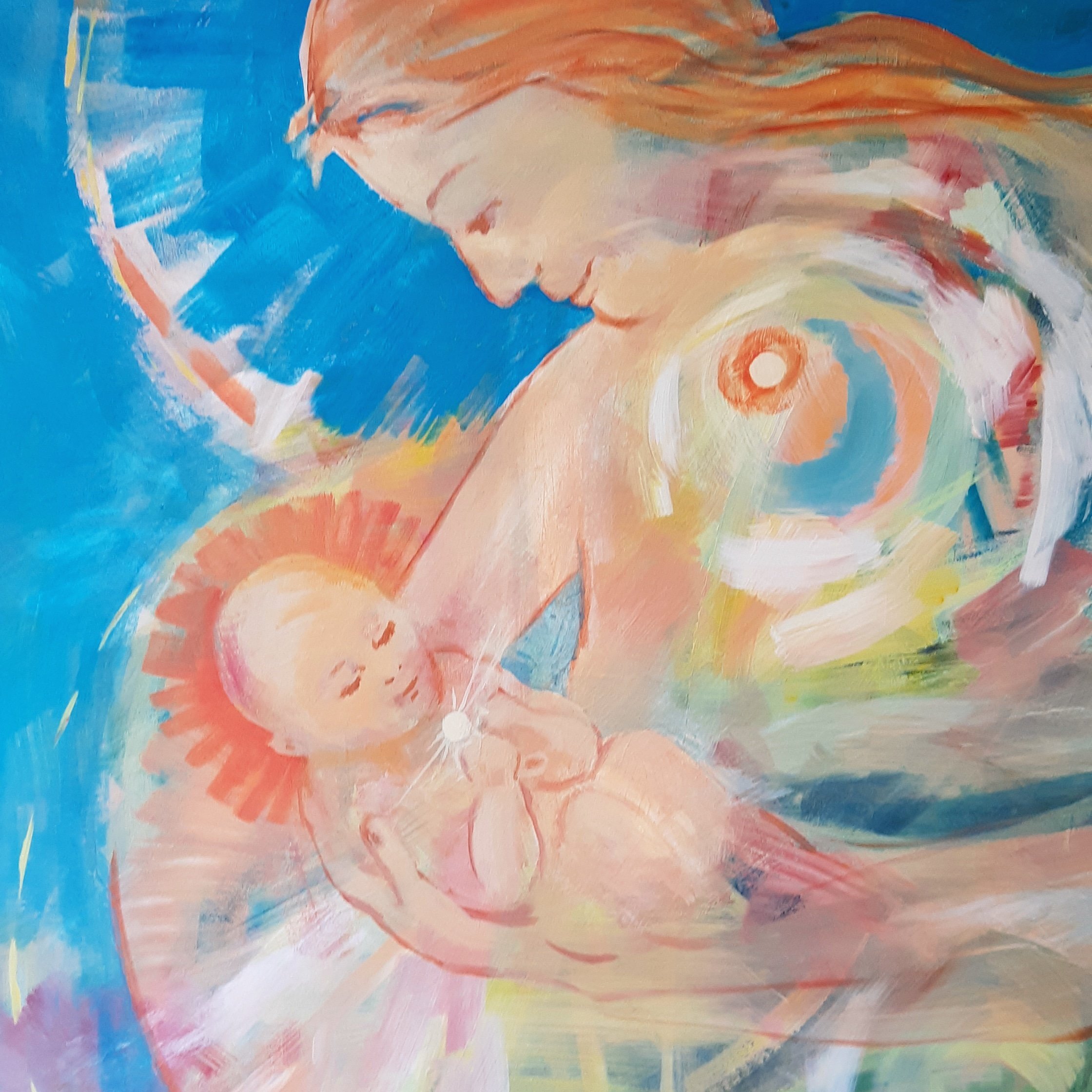 SOLD, Mother Painting, Acrylic on Canvas, Copyright 2019 Hirschten