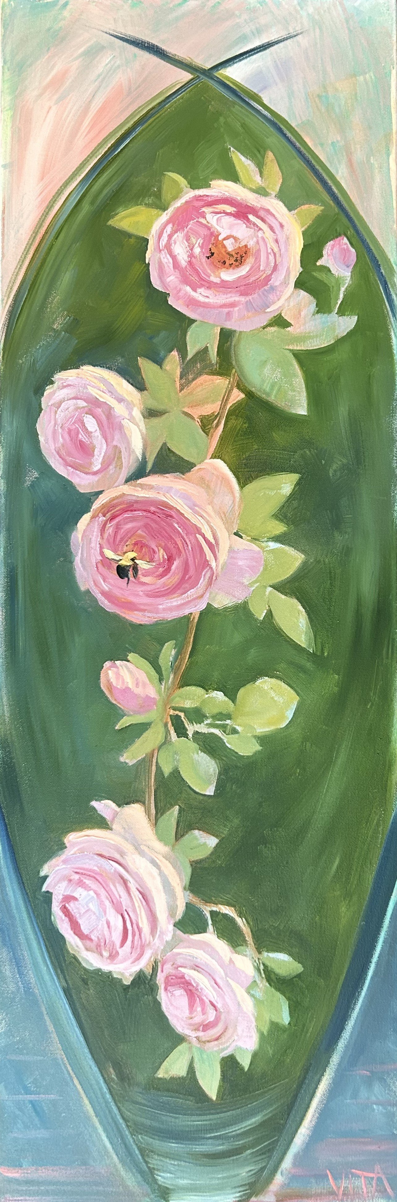 SOLD, The Bumblebee, Acrylic on Canvas, Copyright 2020 Hirschten