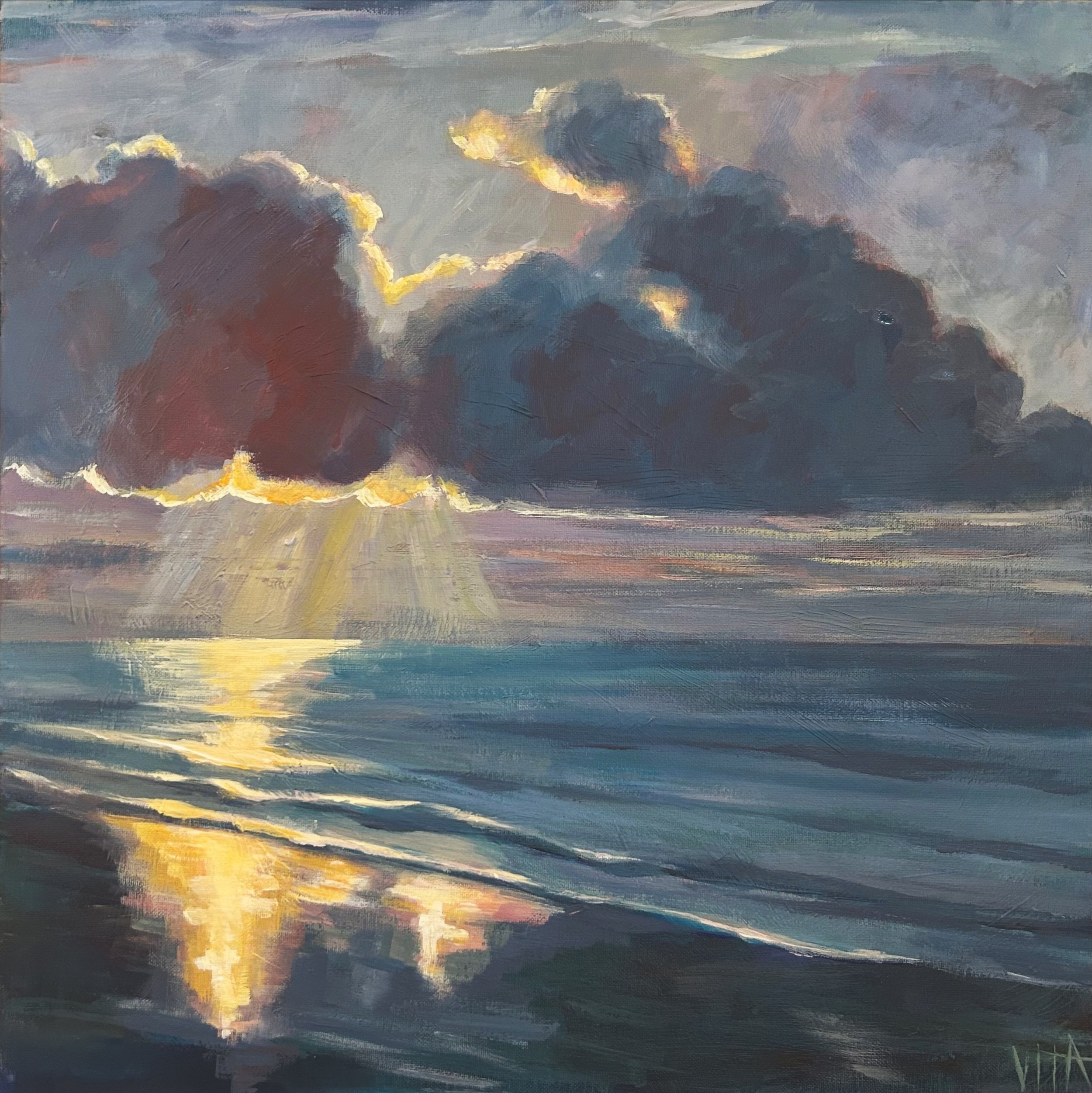 SOLD, The Light Breaking Through, Acrylic on Canvas, Copyright 2025 Hirschten