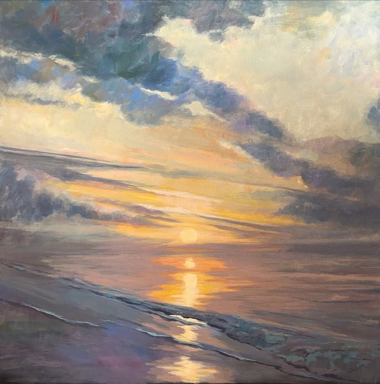 SOLD, Always and Forever Sunrise, Acrylic on Canvas, Copyright 2025 Hirschten