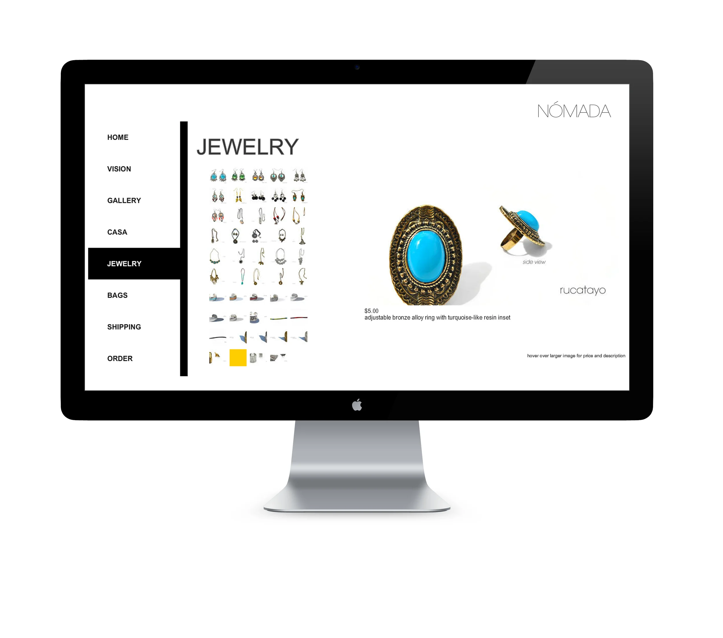 Client: NOMADA Jewelry and Crafts Type: Website