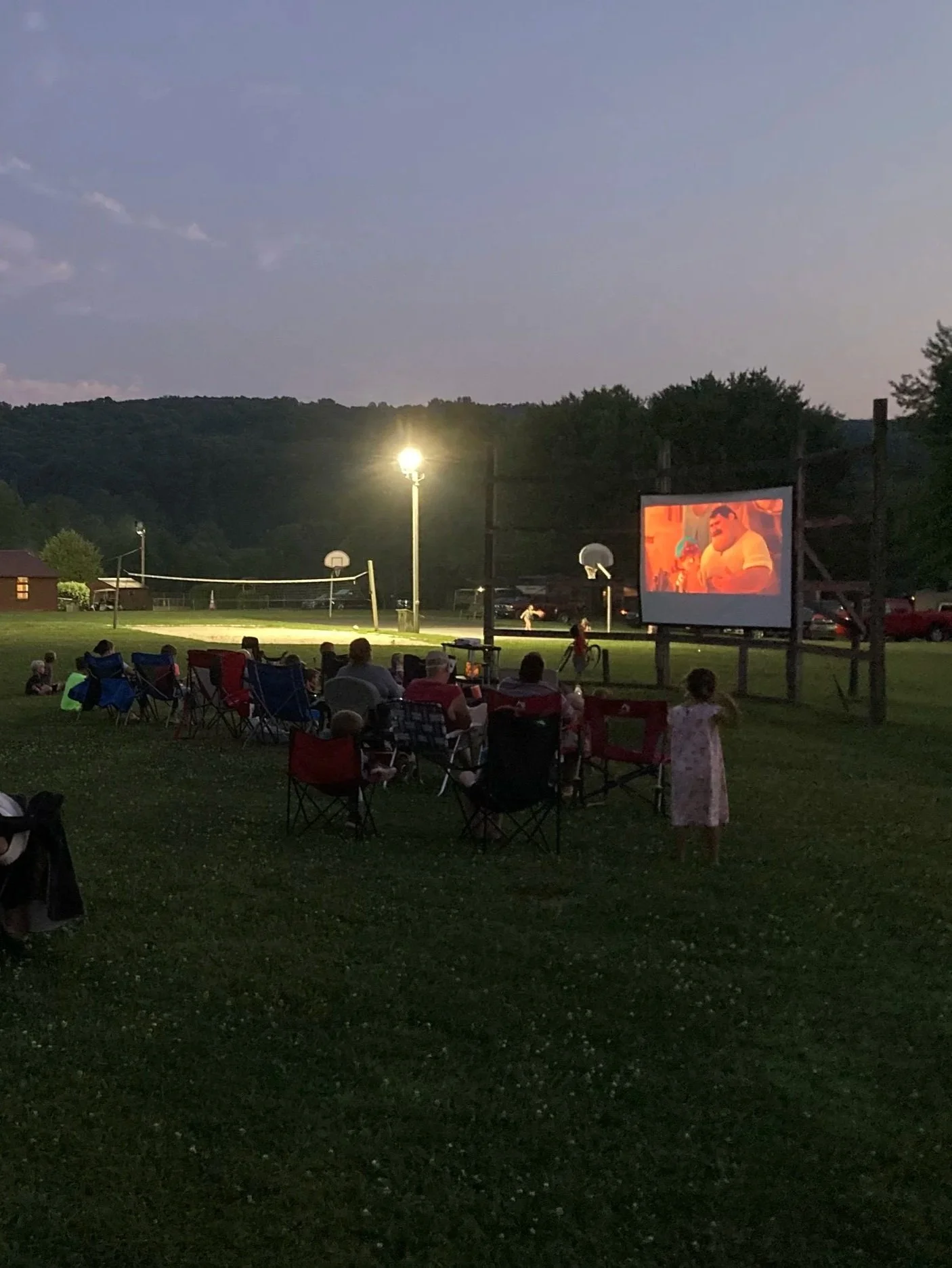 Movie Night in the Campground