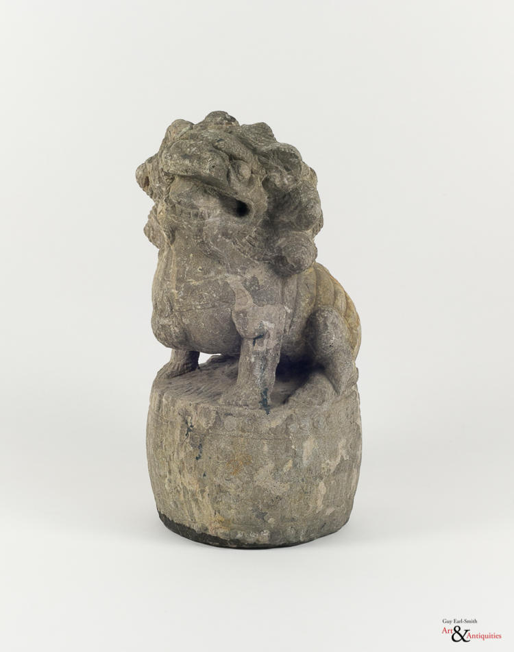 A Stone Qing Dynasty Sculpture of an Imperial Guardian Shi Lion, c. 1644-1911