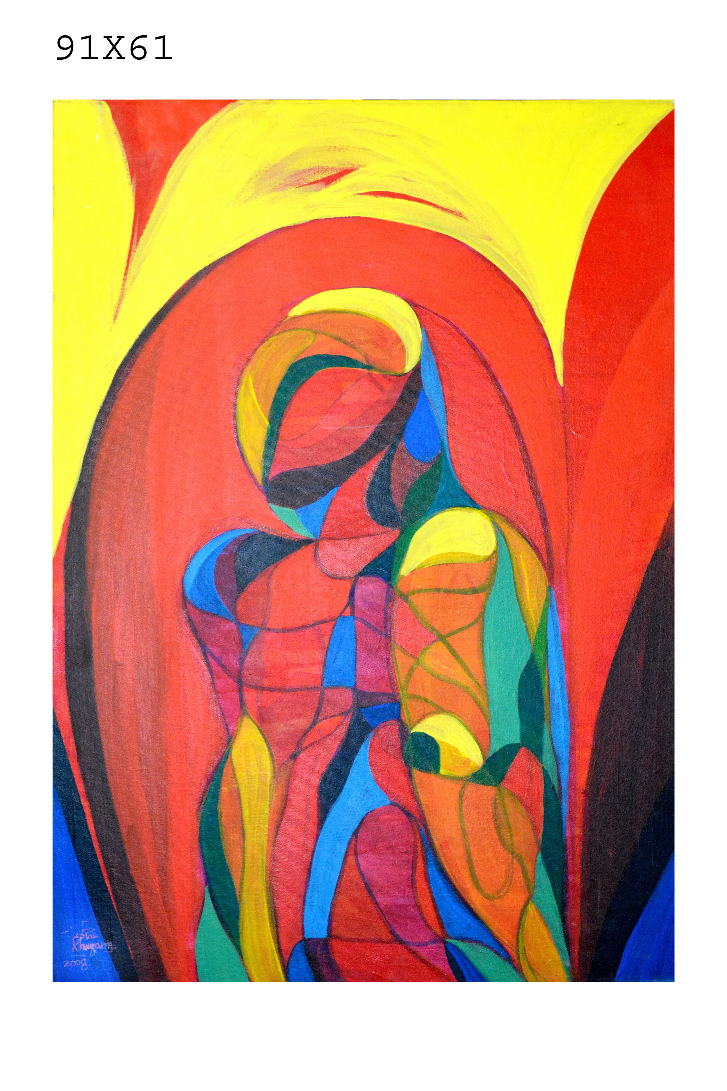 Othman Khuzaim  الفنان عثمان الخزيم Mixed Media on Canvas