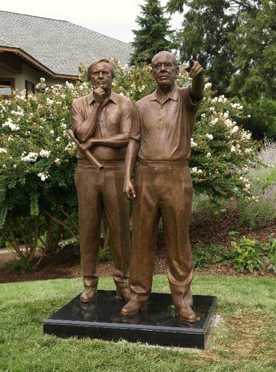 Jack Nicklaus and Dwight Gahm, sports sculpture