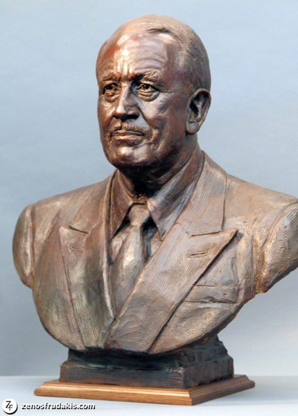 John D. MacArthur, portrait sculpture