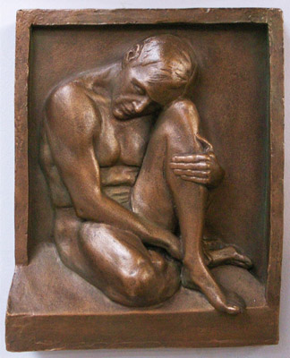 Contemplation, figure sculpture