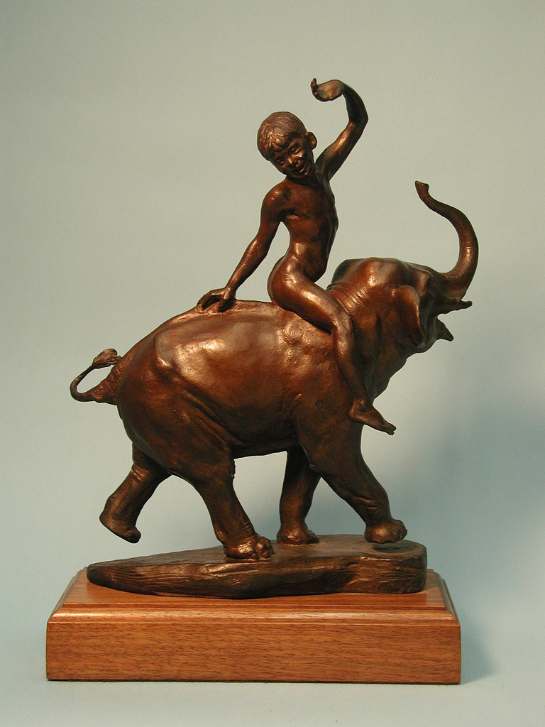 Two Babies, animal sculpture