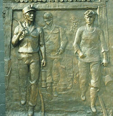 Athracite Coal Miners Memorial, relief sculpture