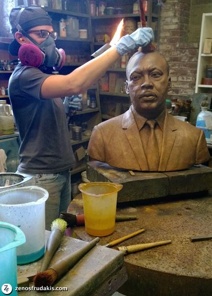    Martin Luther King sculpture at Laran Bronze Foundry.&nbsp;   