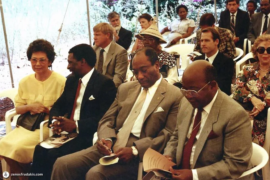 Audience attending the unveiling of the King portrai bronzet at the U.S. Embassy in Pretoria, South Africa. 