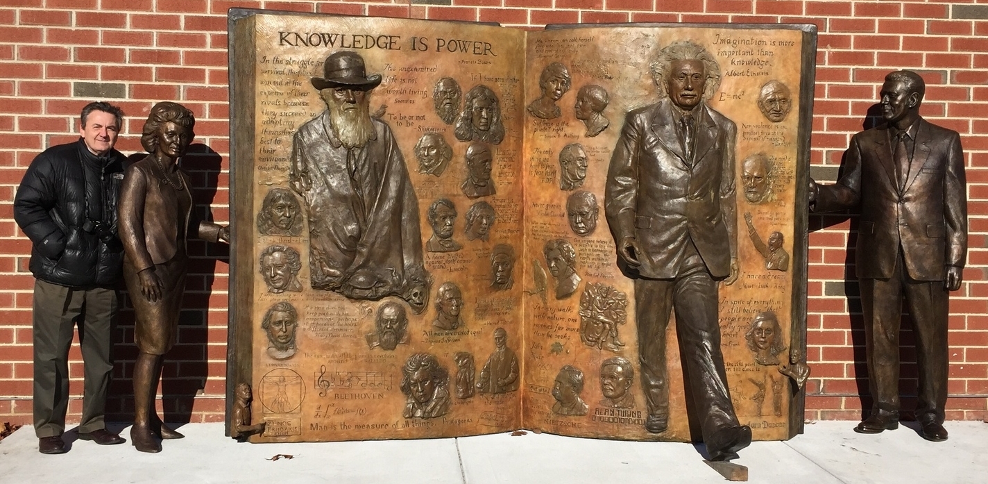 Knowledge is Power, academia sculpture