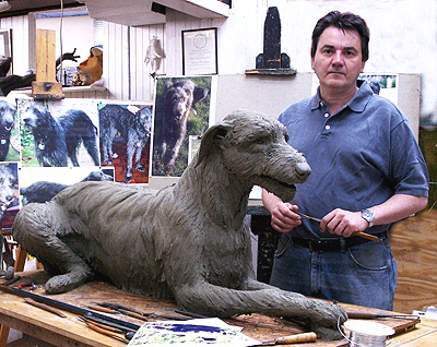 Lamby, Irish Wolfhound sculpture