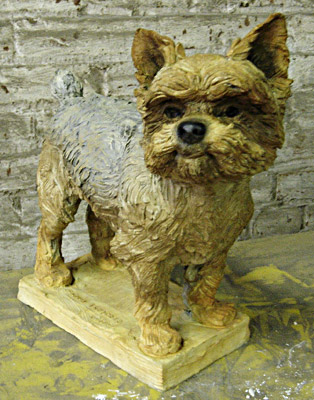 Terrier, animal sculpture