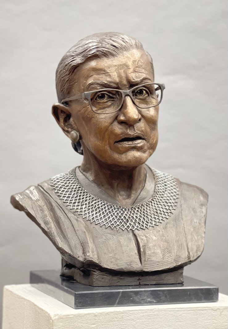   Justice Ruth Bader Ginsburg  sculptures by Zenos Frudakis.  