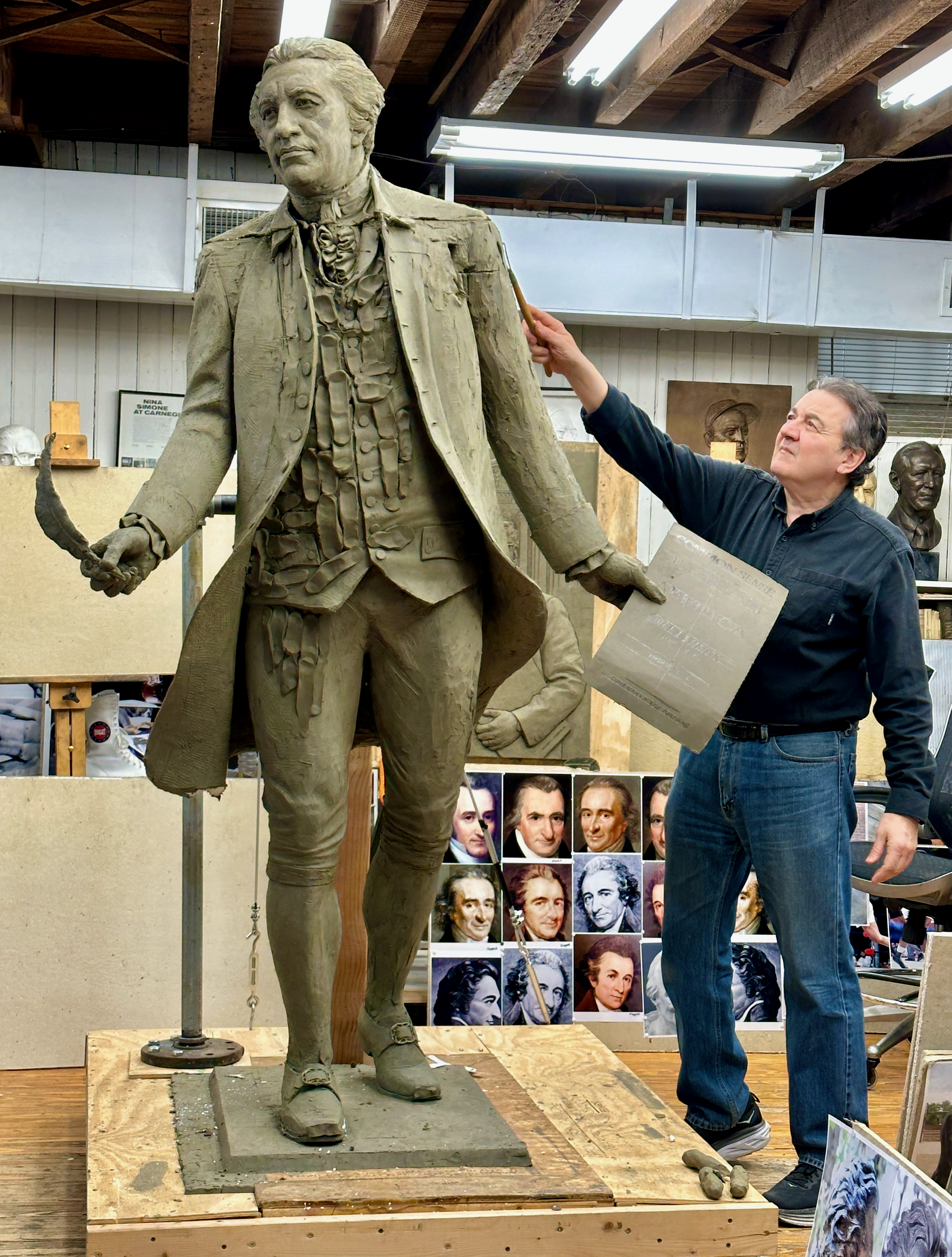 Thomas Paine Monument by Zenos Frudakis