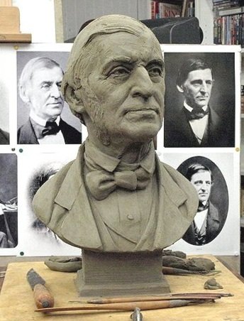 Ralph Waldo Emerson, portrait sculpture