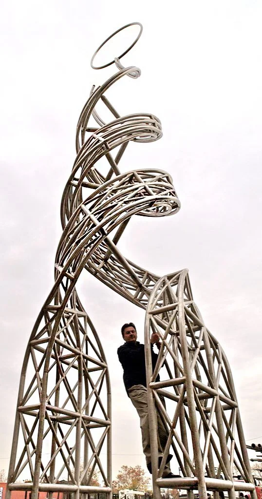 Gateway sculpture with Zenos Frudakis