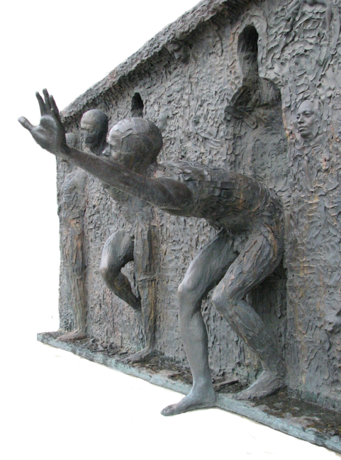 Monumental figurative sculpture Freedom by Zenos Frudakis.