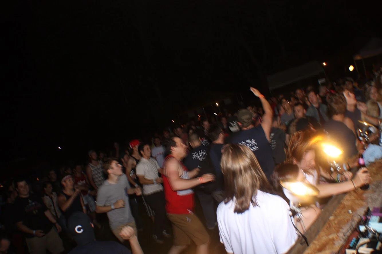 The crowd was nuts, it was hard to navigate around the mosh pit tat broke out in front of the stage. People were stage diving and having a blast.