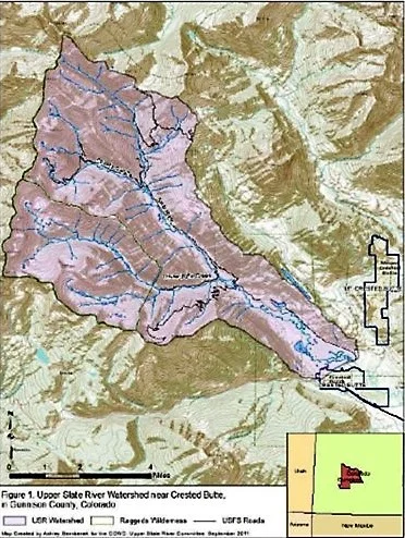 Upper Slate River Watershed Map - Photo Credit Coal Creek Watershed Coalition and Upper Slate River Steering Committee