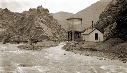 Water Tower at the confluence of Clear Creek and a tributary near Idaho Springs, C. 1890-1920