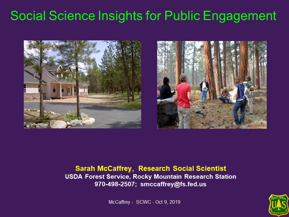 Sarah McCaffrey, Rocky Mountain Research Station