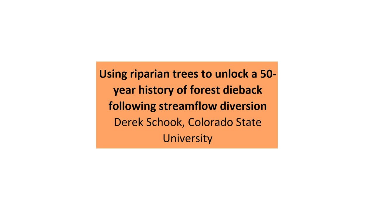 No Presentation Link - Derek Schook, Colorado State University