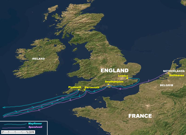 The multiple departures of Speedwell and Mayflower