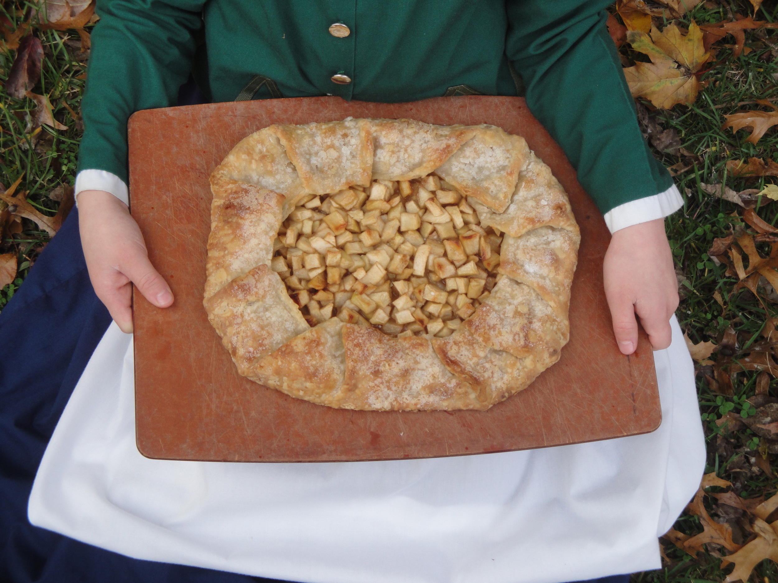 “Remember” holding our Happy Apple Tart, made with Adventure Kitchen Pâte Brisée , October 2014.