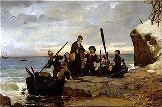 The Landing of the Pilgrims, by Henry A. Bacon (1877)