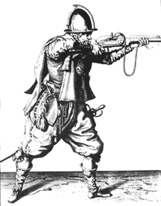 Myles Standish was the English pilgrims’ chief military leader. This picture of a 1600s soldier shows how he would have looked.