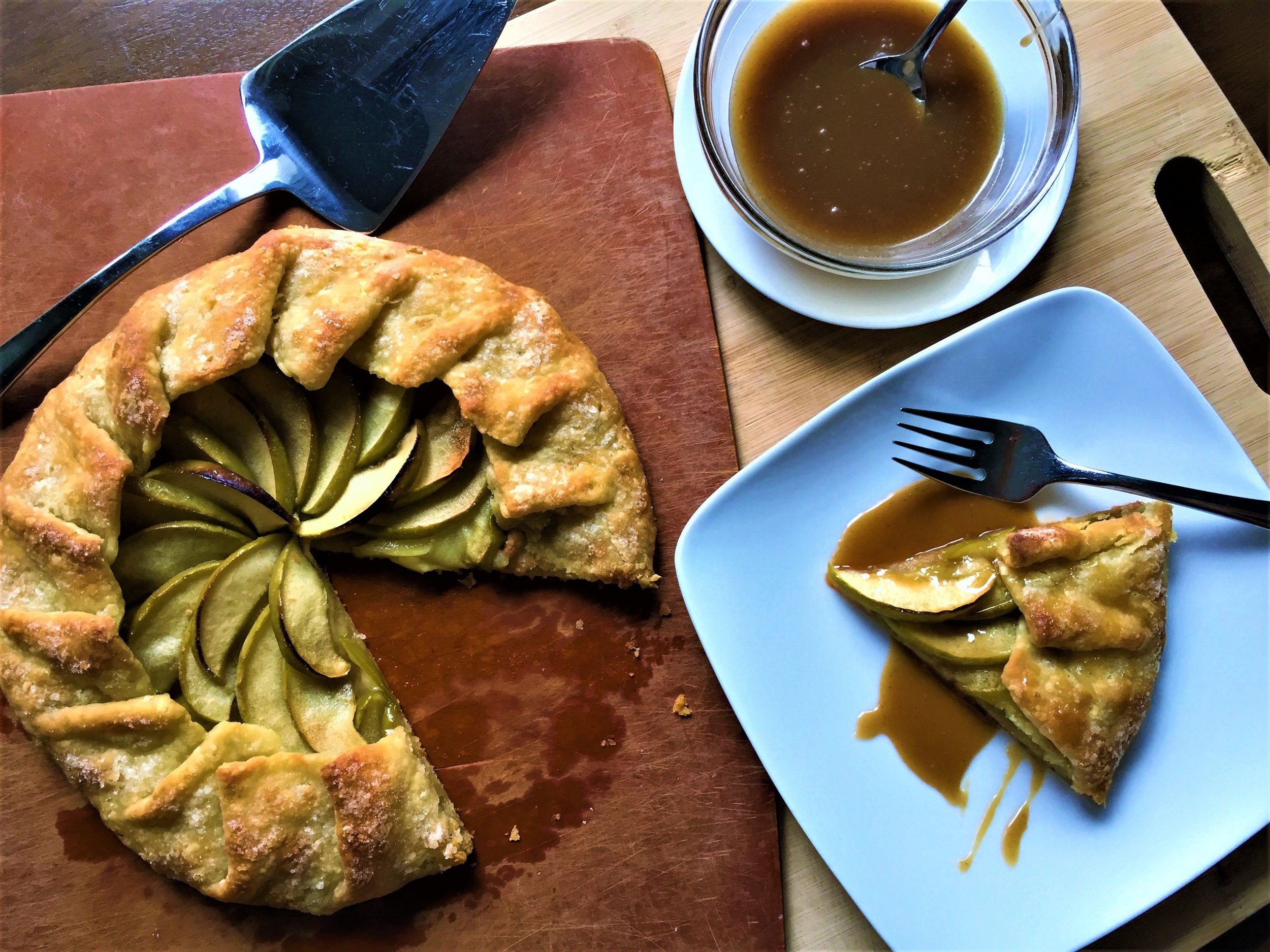 Apple Galette with Brown Butter Thyme Sauce