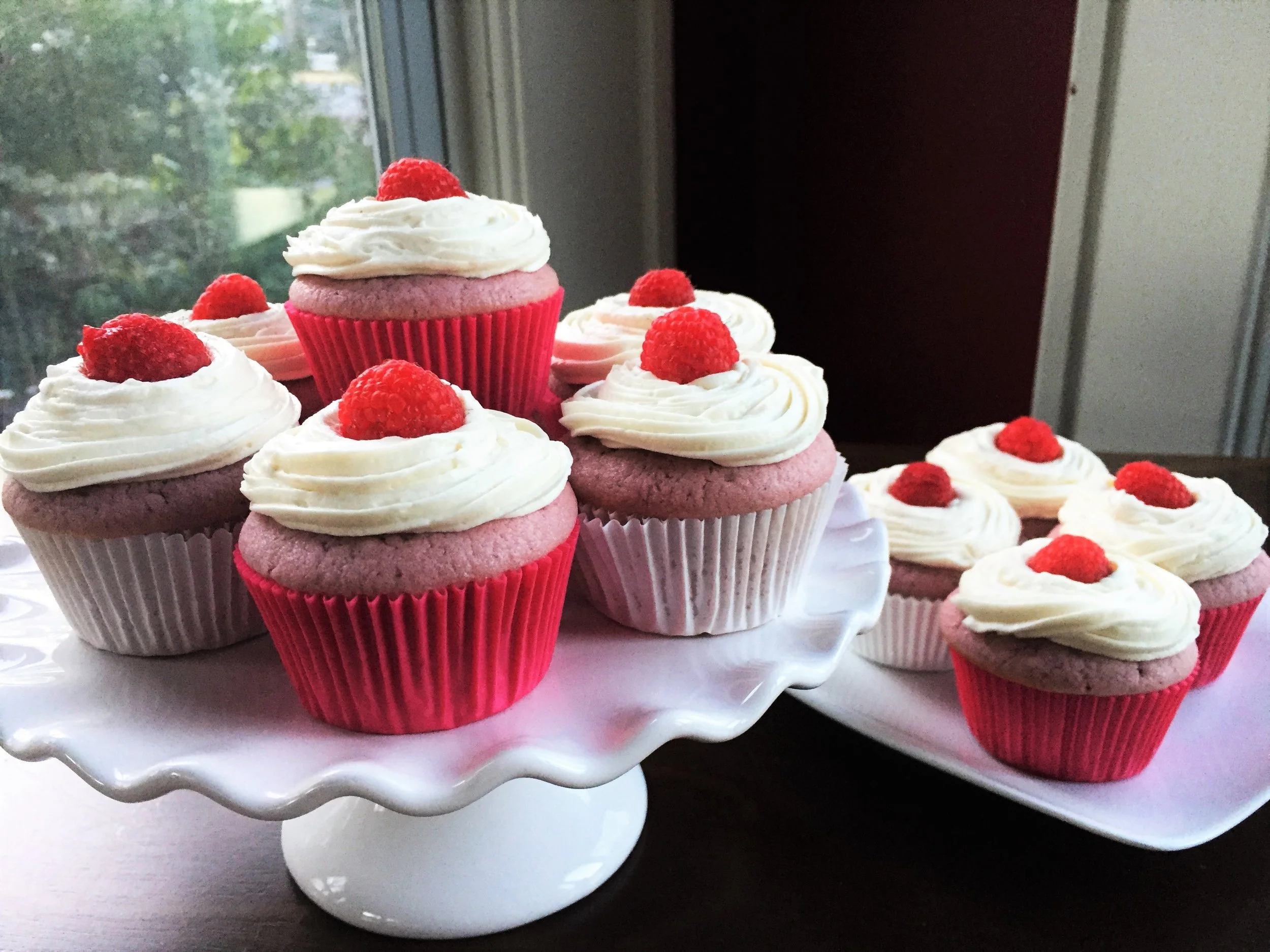 Pink Raspberry Cupcakes
