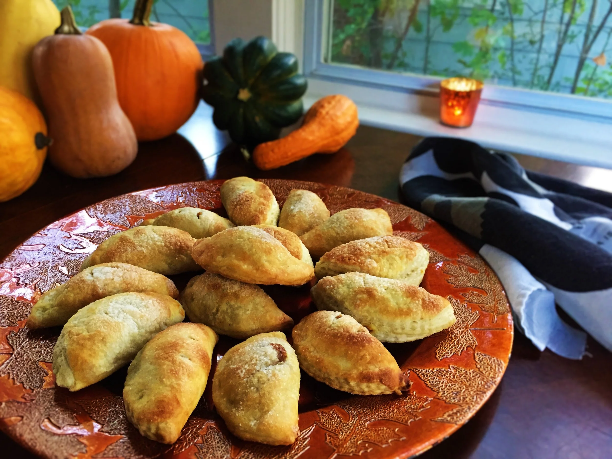 Pumpkin Pasties made in the Adventure Kitchen, ready for the party.