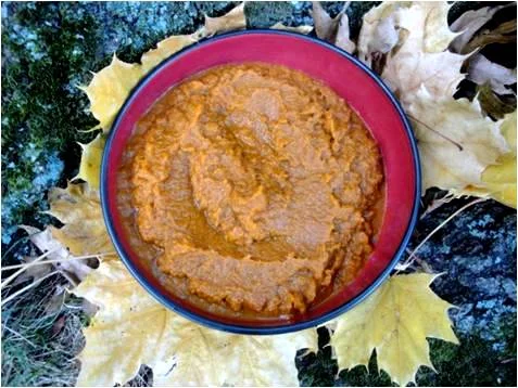 Stewed Pompion (spiced pumpkin puree) made in the Adventure Kitchen.