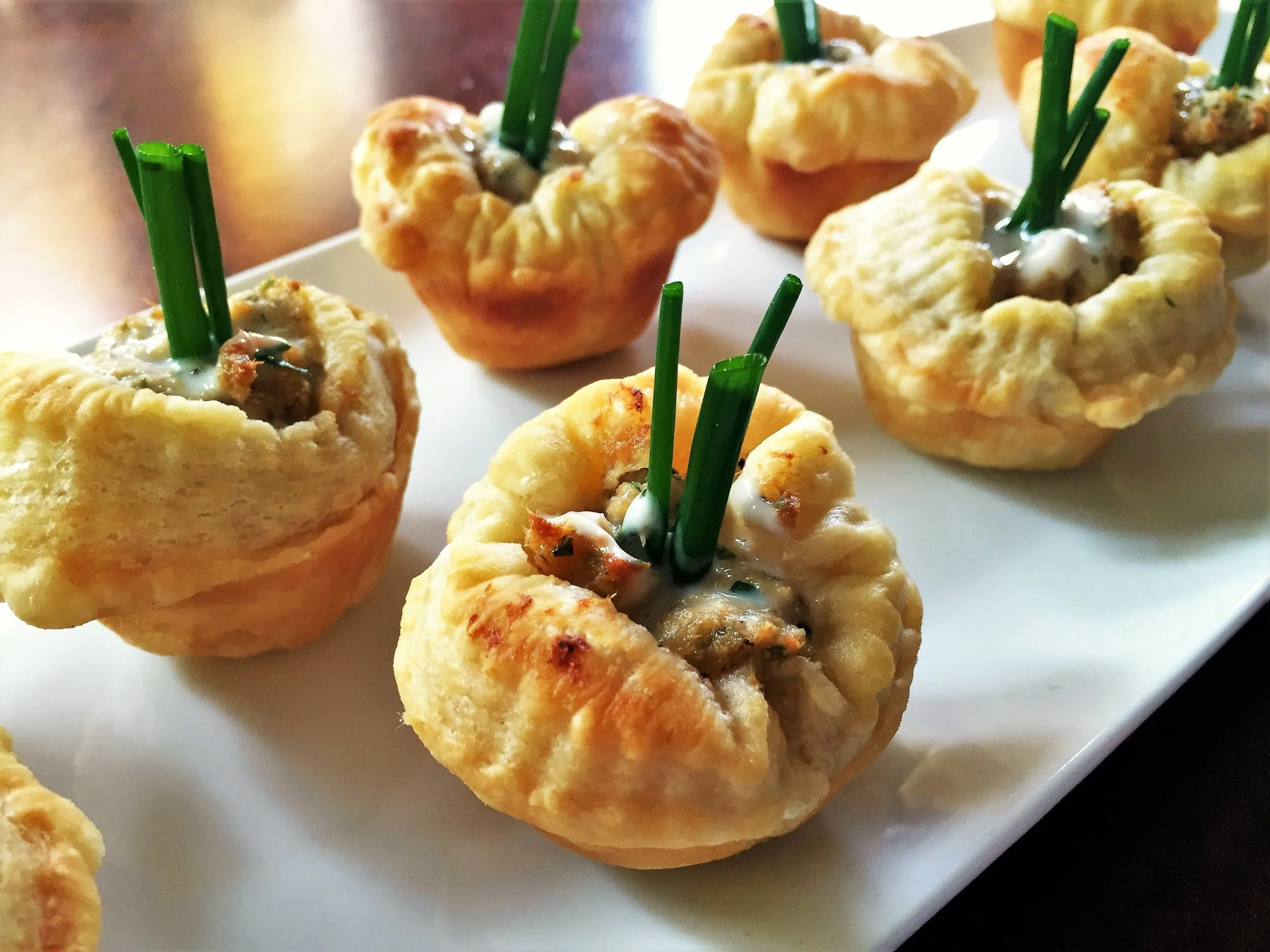 Salmon puffs made in the Adventure Kitchen.