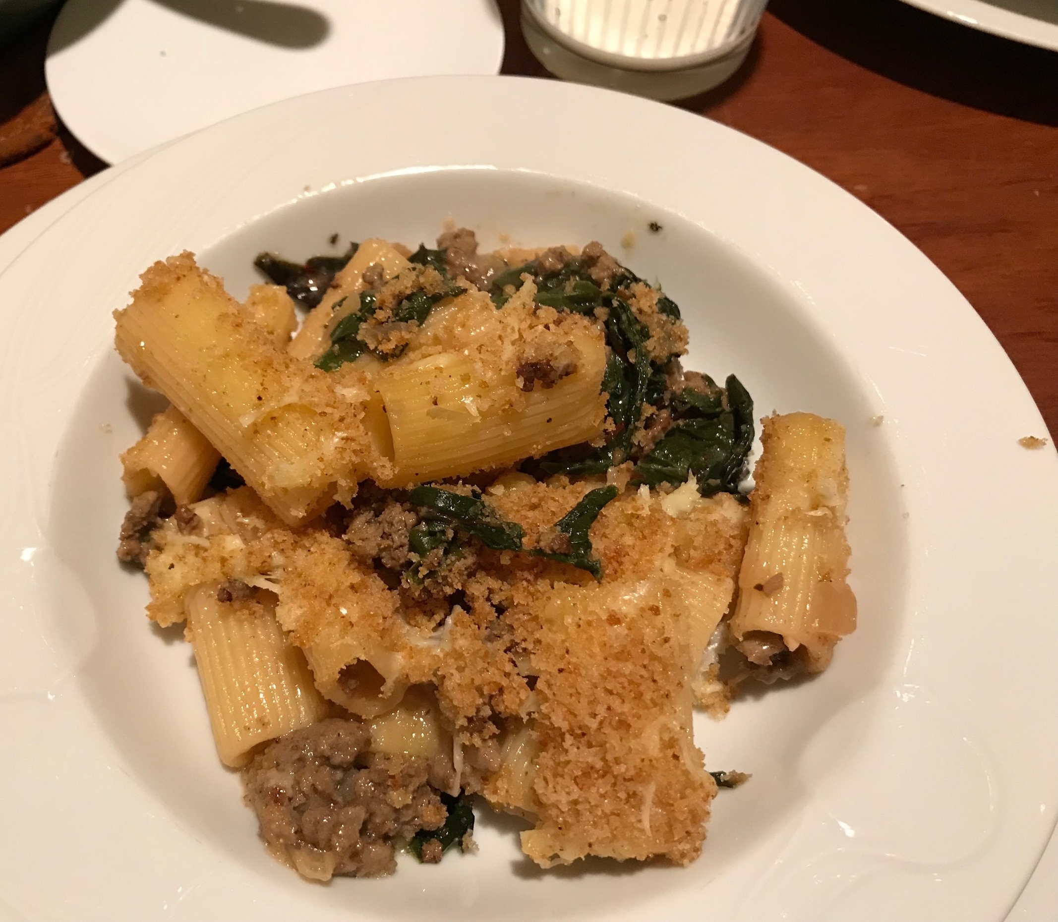Snapped a quick pic (in really bad light!) of my portion of the casserole. I'll make it again for photography in the next couple of days so I can get a nicer pic up for you! :)