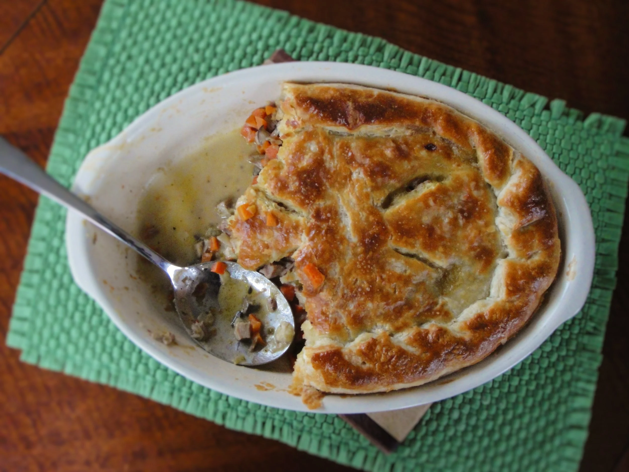 Chicken Pot Pie made in the Adventure Kitchen.