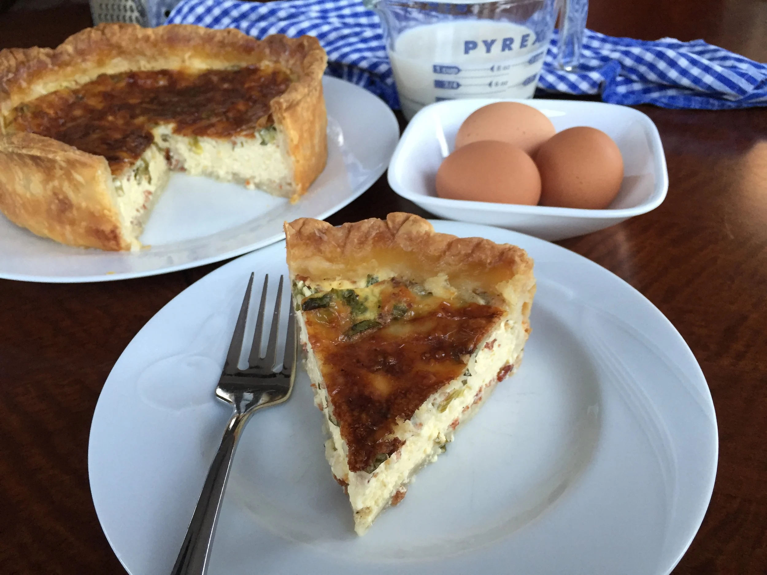 Slice of Quiche, Lorraine-ish made in the Adventure Kitchen in February 2016.