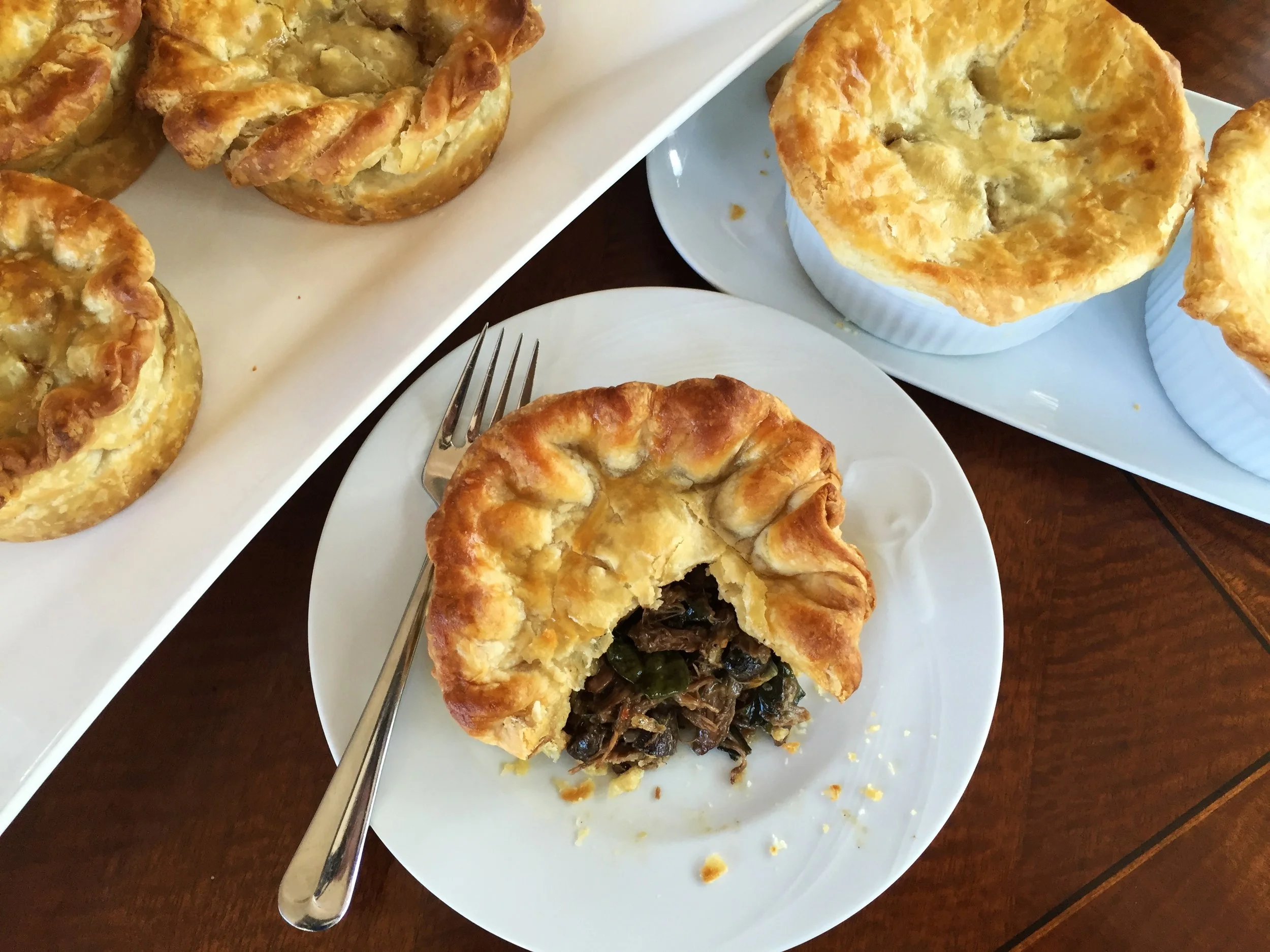 Beef and Mushroom Pot Pies made in the Adventure Kitchen.