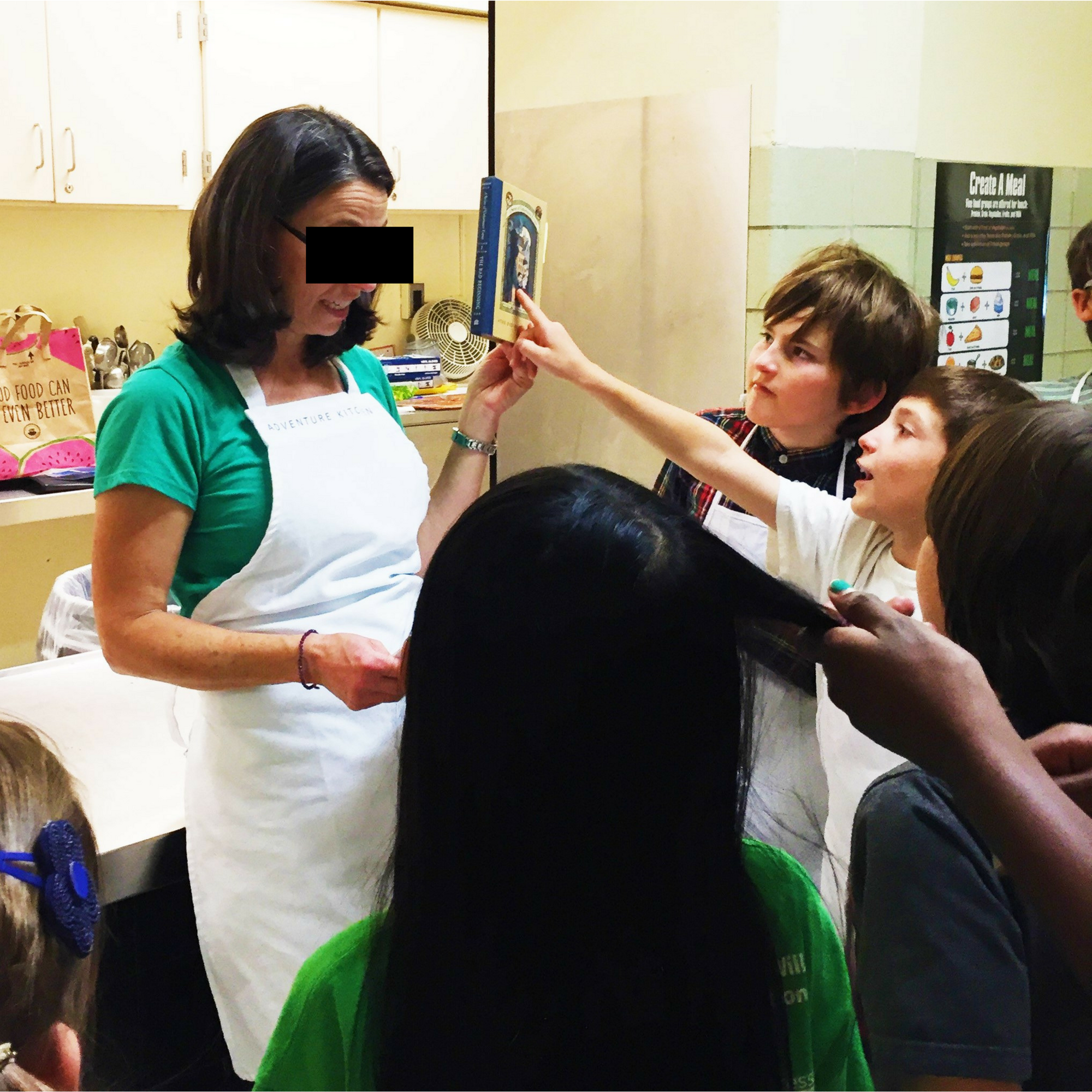 This photograph, obtained by one of my associates, shows the carefree schoolchildren who, due to a lapse in their parents' judgment, were exposed to the true culinary history of the Baudelaires in a class allegedly taught by me in 2015. The recipes and files from that original class have been collected here for those who have nothing better to do.