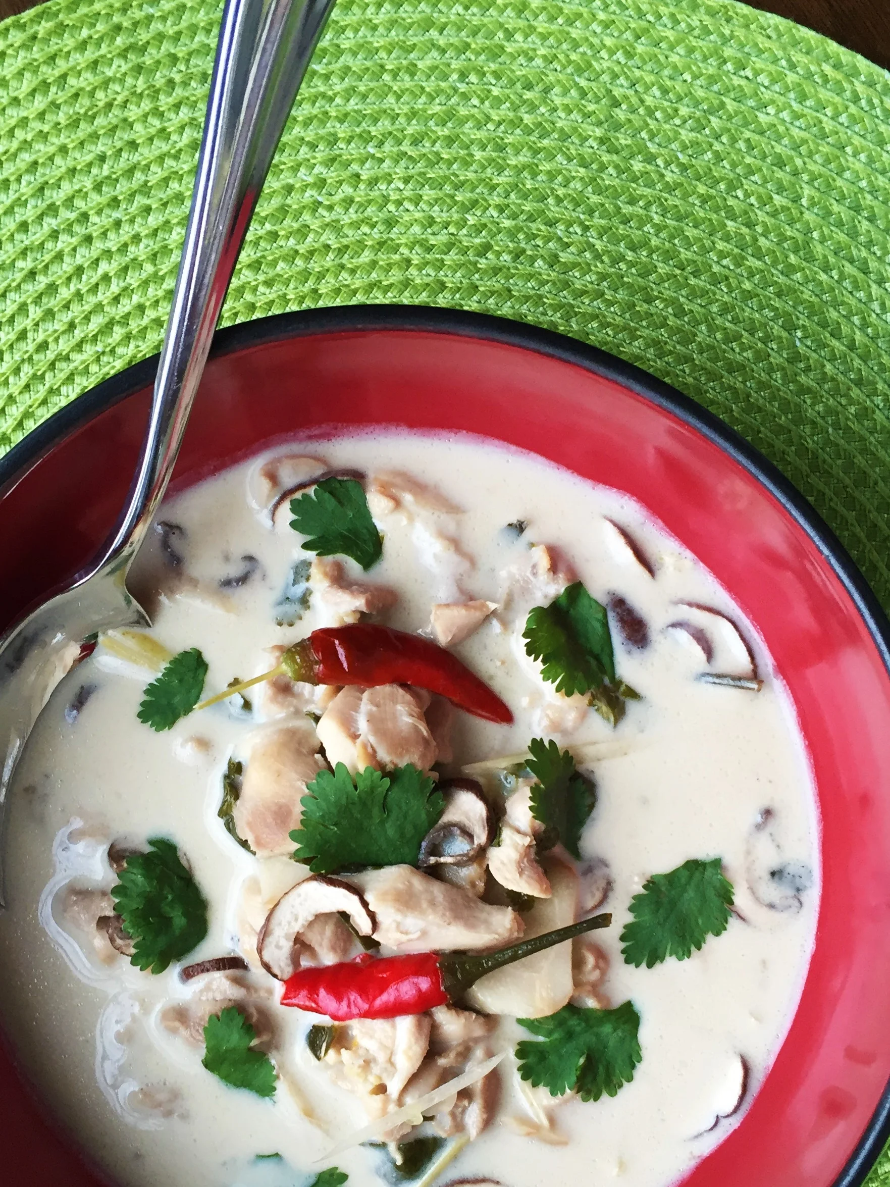 Tom Kha Gai made in the Adventure Kitchen