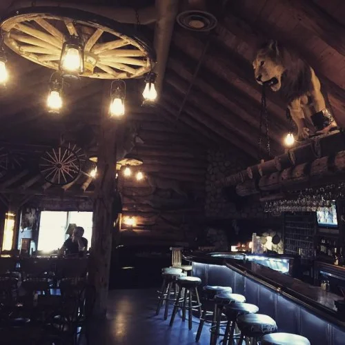 The bar at AJ Spurs, where I worked briefly between college and graduate school.