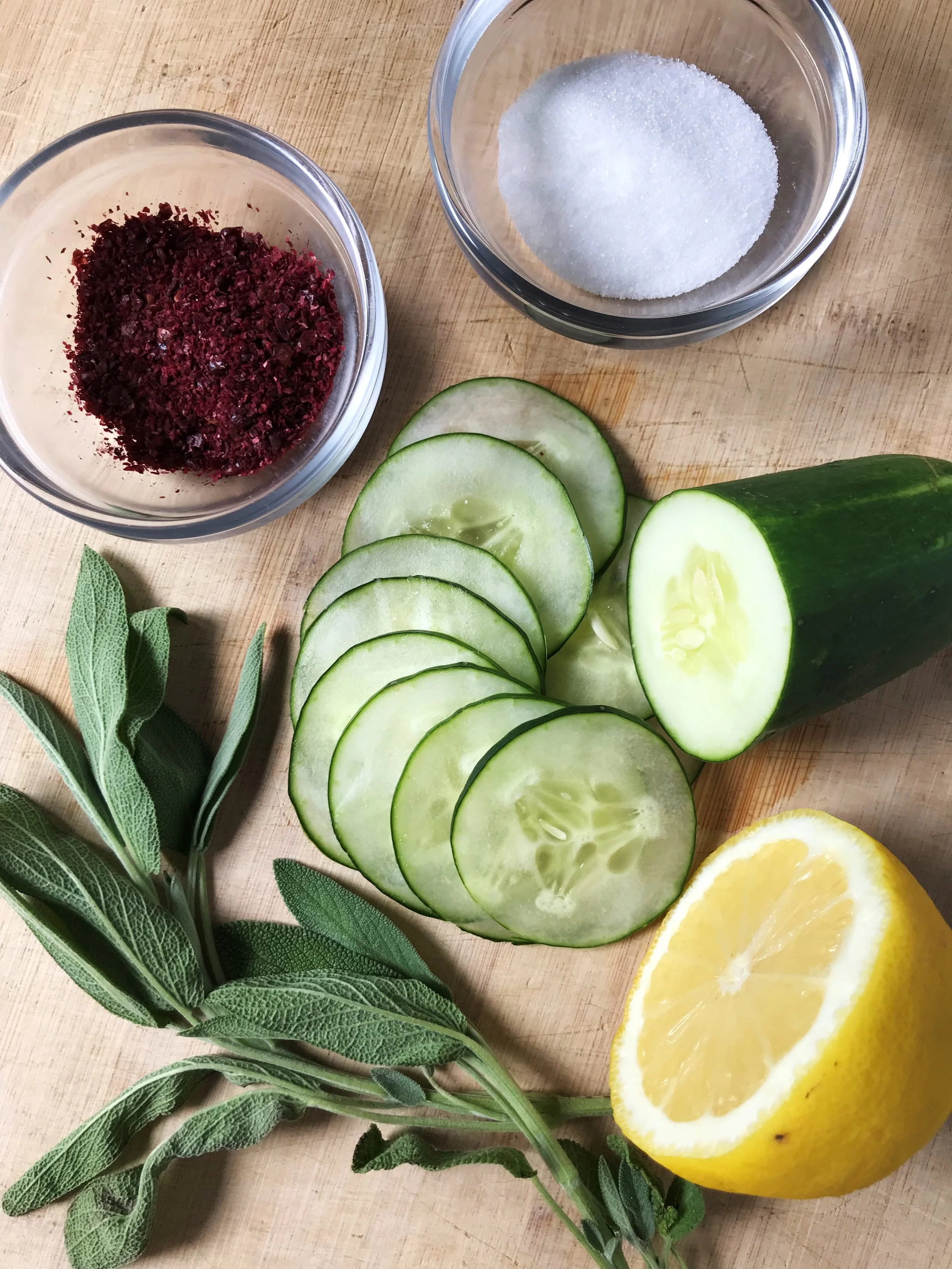 Image of Sage and cucumbers