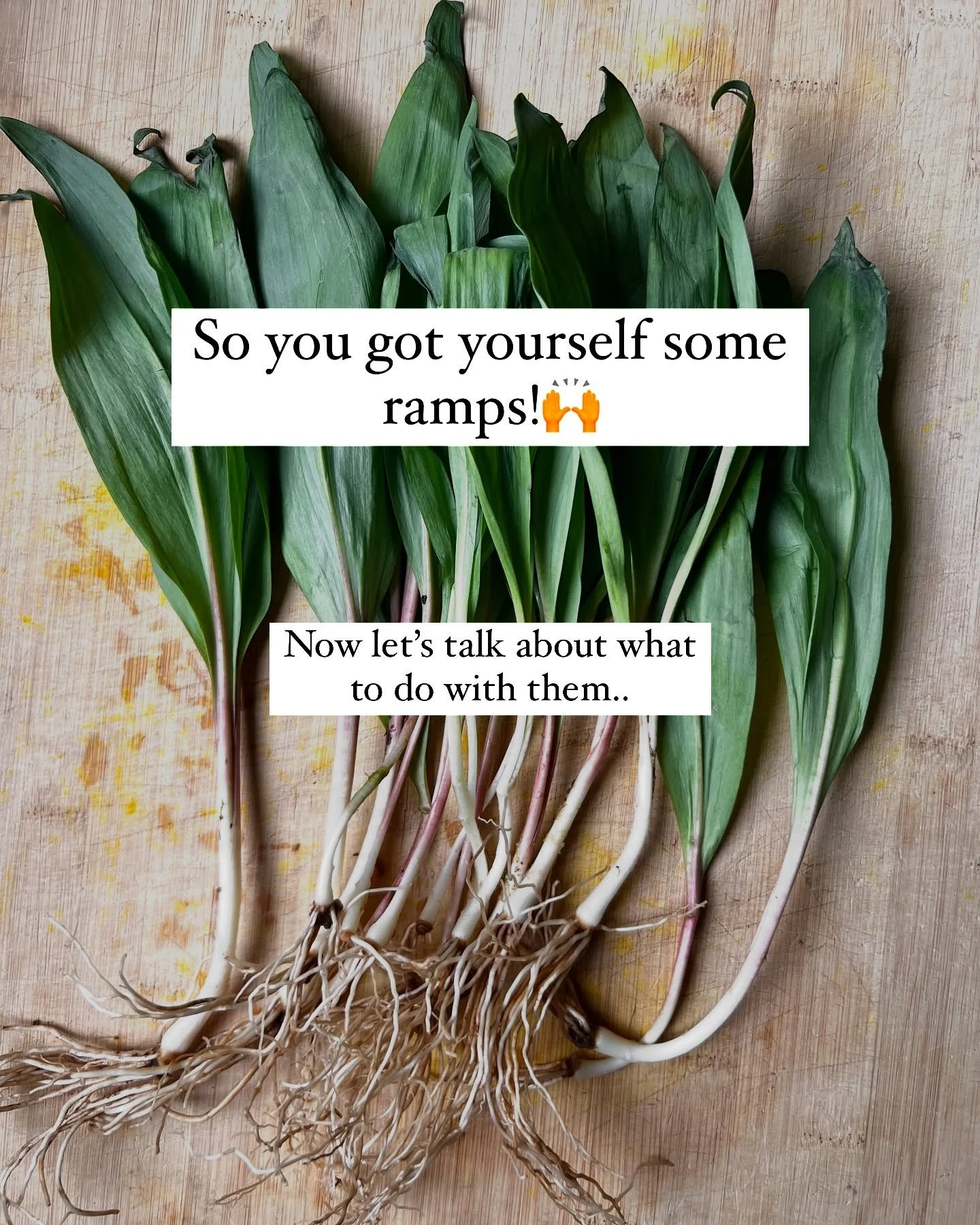 Here&rsquo;s how to cook with ramps&hellip;👇

Save this post so you&rsquo;ll have it handy when you bring them home from the market!

They&rsquo;re only in season for about 3 weeks each spring - and that time is right now, baby!

The bulb at the roo