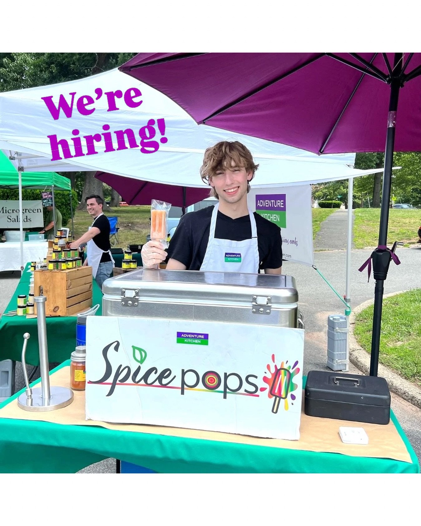 We&rsquo;re hiring! Currently looking for friendly, outgoing people to run our sweet, delicious @spicepops gourmet ice pop stands at local farmers markets and events in the Montclair, NJ area this season.

Get outdoors! Meet nice people! Share delici