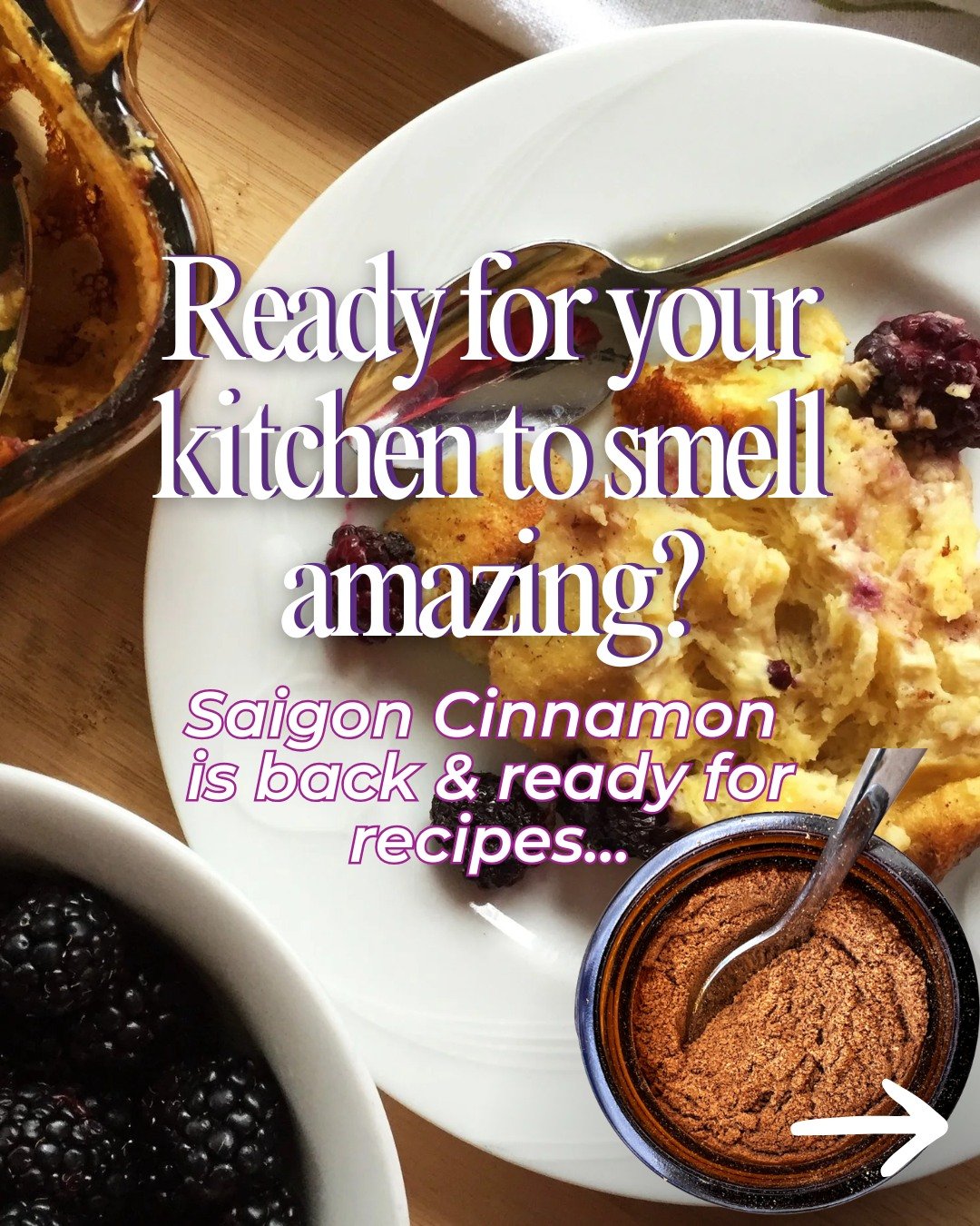 The cinnamon is BACK. And this one has a little something extra. 👀

Our Saigon Cinnamon is freshly ground in small batches right here in town by our partners at Rose &amp; Ruth&rsquo;s.

From Vietnam&rsquo;s Central Highlands, it&rsquo;s naturally s